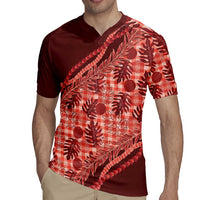 Hawaii Breadfruit Palaka Rugby Jersey Ulaula Maile Lei LT9 - Polynesian Pride
