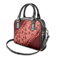 Hawaii Breadfruit Palaka Shoulder Handbag Ulaula Maile Lei LT9 - Polynesian Pride