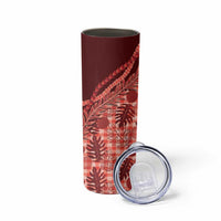 Hawaii Breadfruit Palaka Skinny Tumbler Ulaula Maile Lei - Polynesian Pride