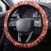 Hawaii Breadfruit Palaka Steering Wheel Cover Ulaula Maile Lei - Polynesian Pride