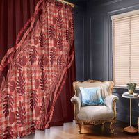 Hawaii Breadfruit Palaka Window Curtain Ulaula Maile Lei - Polynesian Pride