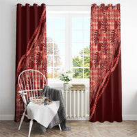 Hawaii Breadfruit Palaka Window Curtain Ulaula Maile Lei - Polynesian Pride