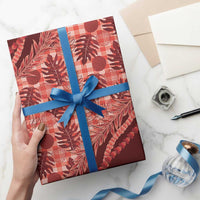 Hawaii Breadfruit Palaka Wrapping Paper Ulaula Maile Lei LT9 - Polynesian Pride