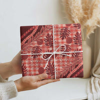 Hawaii Breadfruit Palaka Wrapping Paper Ulaula Maile Lei LT9 - Polynesian Pride