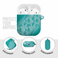 Hawaii Breadfruit Palaka AirPods Case Polu Opal Maile Lei - Polynesian Pride