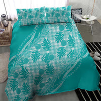 Hawaii Breadfruit Palaka Bedding Set Polu Opal Maile Lei - Polynesian Pride