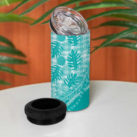 Hawaii Breadfruit Palaka 4 in 1 Can Cooler Tumbler Polu Opal Maile Lei - Polynesian Pride