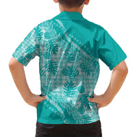 Hawaii Breadfruit Palaka Family Matching Long Sleeve Bodycon Dress and Hawaiian Shirt Polu Opal Maile Lei - Polynesian Pride