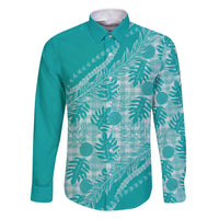 Hawaii Breadfruit Palaka Family Matching Short Sleeve Bodycon Dress and Hawaiian Shirt Polu Opal Maile Lei - Polynesian Pride