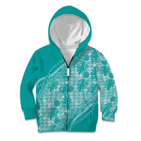 Hawaii Breadfruit Palaka Kid Hoodie Polu Opal Maile Lei - Polynesian Pride