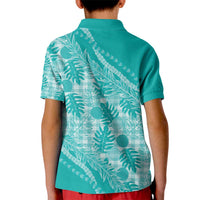 Hawaii Breadfruit Palaka Kid Polo Shirt Polu Opal Maile Lei - Polynesian Pride