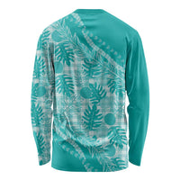 Hawaii Breadfruit Palaka Long Sleeve Shirt Polu Opal Maile Lei LT9 - Polynesian Pride