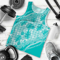 Hawaii Breadfruit Palaka Men Tank Top Polu Opal Maile Lei LT9 - Polynesian Pride