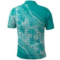 Hawaii Breadfruit Palaka Polo Shirt Polu Opal Maile Lei - Polynesian Pride