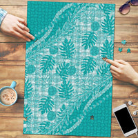 Hawaii Breadfruit Palaka Puzzle Polu Opal Maile Lei LT9 Turquoise - Polynesian Pride