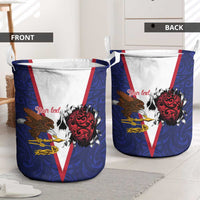 American Samoa Heart Tribal Personalized Laundry Basket Polynesian Patterns LT9 - Polynesian Pride