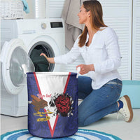 American Samoa Heart Tribal Personalized Laundry Basket Polynesian Patterns LT9 - Polynesian Pride