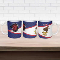 American Samoa Heart Tribal Personalized Ceramic Mug Polynesian Patterns LT9 - Polynesian Pride