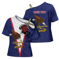 American Samoa Heart Tribal Personalized Cross Shoulder Shirt Polynesian Patterns LT9 - Polynesian Pride