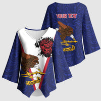 American Samoa Heart Tribal Personalized Kimono Sleeve Blouse Polynesian Patterns LT9 - Polynesian Pride
