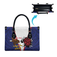 American Samoa Heart Tribal Personalized Leather Bag Polynesian Patterns LT9 - Polynesian Pride