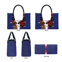 American Samoa Heart Tribal Personalized Leather Bag Polynesian Patterns LT9 - Polynesian Pride