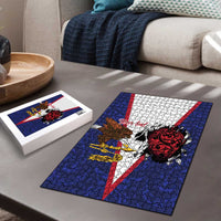 American Samoa Heart Tribal Personalized Puzzle Polynesian Patterns LT9 - Polynesian Pride