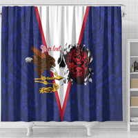 American Samoa Heart Tribal Personalized Shower Curtain Polynesian Patterns LT9 - Polynesian Pride