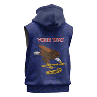 American Samoa Heart Tribal Personalized Sleeveless Hoodie Polynesian Patterns LT9 - Polynesian Pride