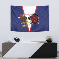 American Samoa Heart Tribal Personalized Tapestry Polynesian Patterns LT9 - Polynesian Pride