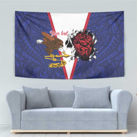 American Samoa Heart Tribal Personalized Tapestry Polynesian Patterns LT9 - Polynesian Pride