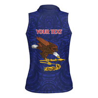American Samoa Heart Tribal Personalized Women Sleeveless Polo Shirt Polynesian Patterns LT9 - Polynesian Pride