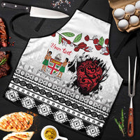 Fiji Heart Tribal Personalised Apron Polynesian Patterns LT9 White - Polynesian Pride