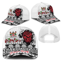 Fiji Heart Tribal Personalised Baseball Net Cap Polynesian Patterns LT9 - Polynesian Pride