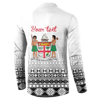 Fiji Heart Tribal Personalised Button Sweatshirt Polynesian Patterns LT9 - Polynesian Pride