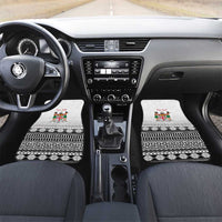Fiji Heart Tribal Personalised Car Mats Polynesian Patterns LT9 Set 2pcs - Front White - Polynesian Pride