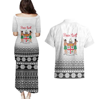 Fiji Heart Tribal Personalised Couples Matching Puletasi and Hawaiian Shirt Polynesian Patterns LT9 - Polynesian Pride