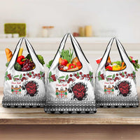Fiji Heart Tribal Personalised Grocery Bag Polynesian Patterns LT9 3-pack One Size White - Polynesian Pride