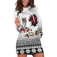 Fiji Heart Tribal Personalised Hoodie Dress Polynesian Patterns LT9 White - Polynesian Pride