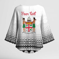 Fiji Heart Tribal Personalised Kimono Sleeve Blouse Polynesian Patterns LT9 - Polynesian Pride