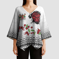 Fiji Heart Tribal Personalised Kimono Sleeve Blouse Polynesian Patterns LT9 - Polynesian Pride