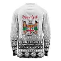 Fiji Heart Tribal Personalised Long Sleeve Shirt Polynesian Patterns LT9 - Polynesian Pride