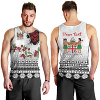 Fiji Heart Tribal Personalised Men Tank Top Polynesian Patterns LT9 - Polynesian Pride