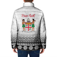 Fiji Heart Tribal Personalised Padded Jacket Polynesian Patterns LT9 - Polynesian Pride