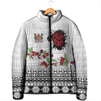 Fiji Heart Tribal Personalised Padded Jacket Polynesian Patterns LT9 - Polynesian Pride