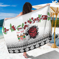 Fiji Heart Tribal Personalised Sarong Polynesian Patterns LT9 One Size 44 x 66 inches White - Polynesian Pride