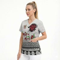 Fiji Heart Tribal Personalised Scrub Top Polynesian Patterns LT9 - Polynesian Pride