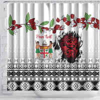 Fiji Heart Tribal Personalised Shower Curtain Polynesian Patterns LT9 - Polynesian Pride