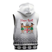 Fiji Heart Tribal Personalised Sleeveless Hoodie Polynesian Patterns LT9 - Polynesian Pride