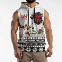 Fiji Heart Tribal Personalised Sleeveless Hoodie Polynesian Patterns LT9 - Polynesian Pride